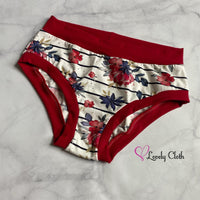 Patriotic Floral Womans Panties - XSMALL
